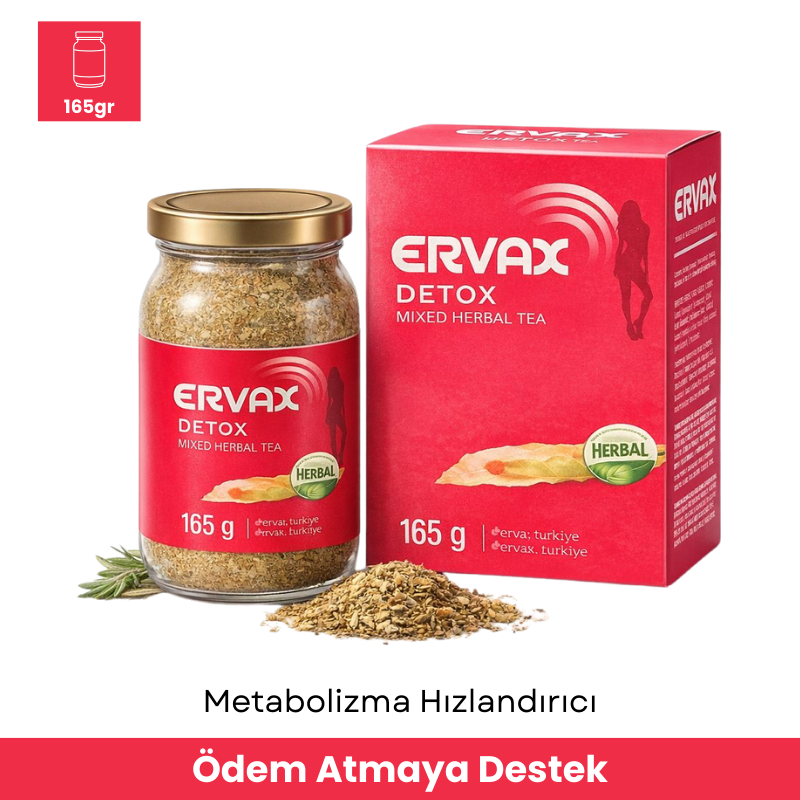 Ervax Detox Çayı Kavanoz Ahududu Aromalı